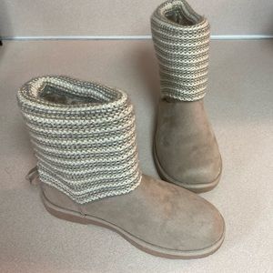 Makalu California Dolce Taupe fur lined boots: size 7 - preowned